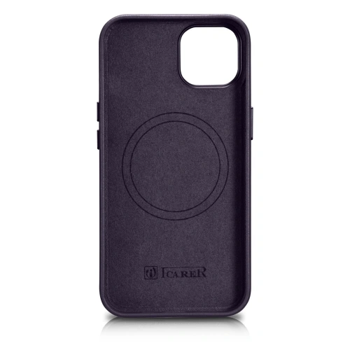 Kup Case iCarer Case Leder MagSafe Apple iPhone 14 Plus / 15 Plus dunkelviolett - ICR480 - {ean13} - Sklep Home Screen