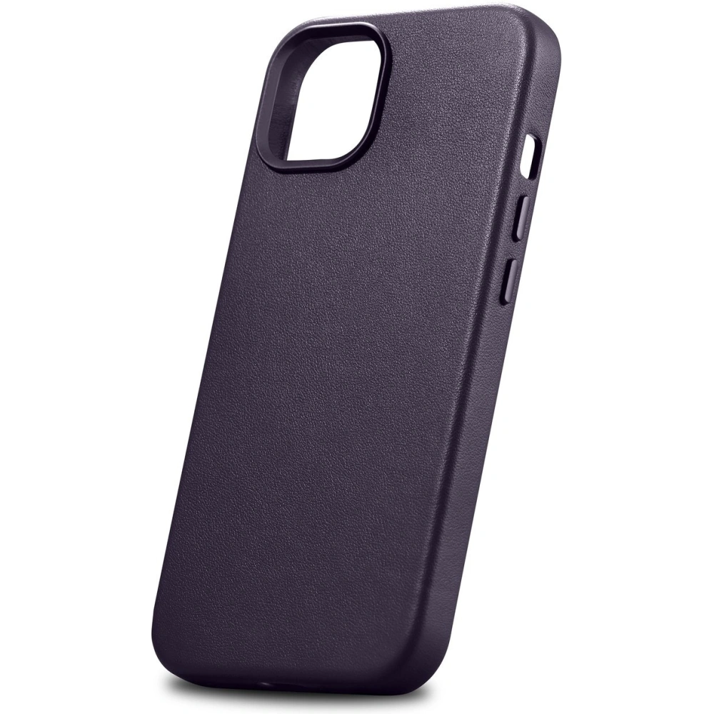 Etui iCarer Case Leather MagSafe Apple iPhone 14 Plus / 15 Plus ciemnofioletowy