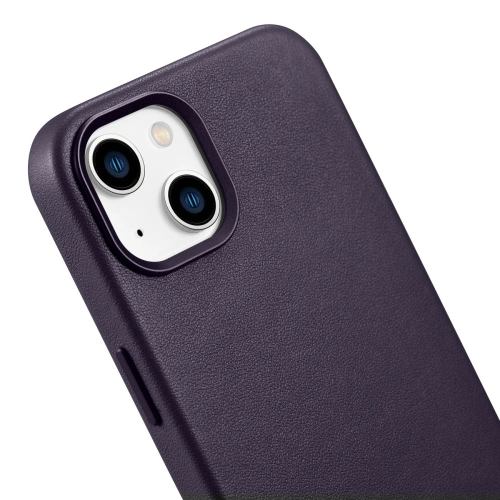 Kup Etui iCarer Case Leather MagSafe Apple iPhone 14 Plus / 15 Plus tmavě fialová - ICR480 - {ean13} - Sklep Home Screen
