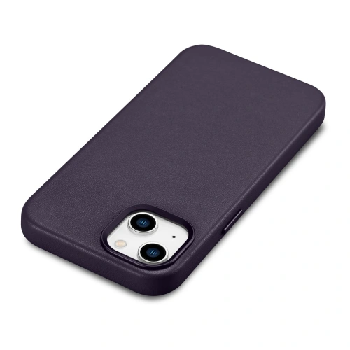Kup Etui iCarer Case Leather MagSafe Apple iPhone 14 Plus / 15 Plus ciemnofioletowy - ICR480 - {ean13} - Sklep Home Screen