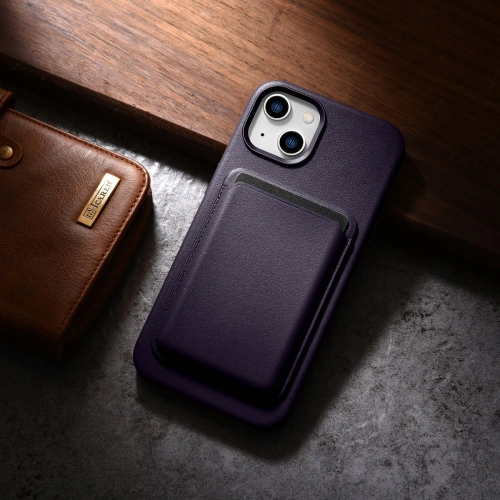 Kup Etui iCarer Case Leather MagSafe Apple iPhone 14 Plus / 15 Plus ciemnofioletowy - ICR480 - {ean13} - Sklep Home Screen