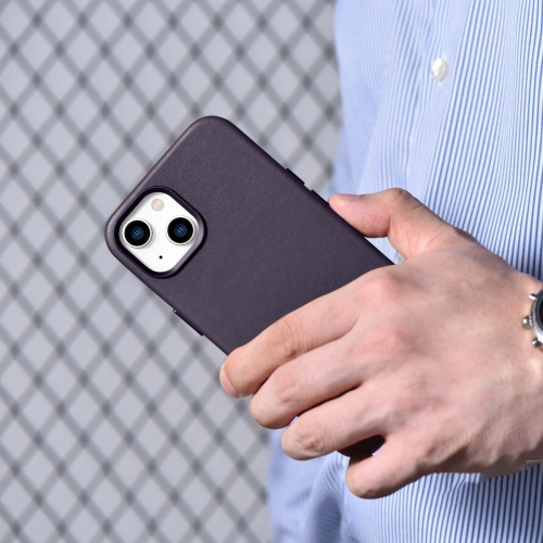 Kup Case iCarer Case Leder MagSafe Apple iPhone 14 Plus / 15 Plus dunkelviolett - ICR480 - {ean13} - Sklep Home Screen