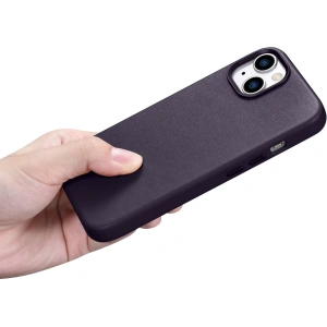 Kup Etui iCarer Case Leather MagSafe Apple iPhone 14 Plus / 15 Plus tmavě fialová - ICR480 - {ean13} - Sklep Home Screen
