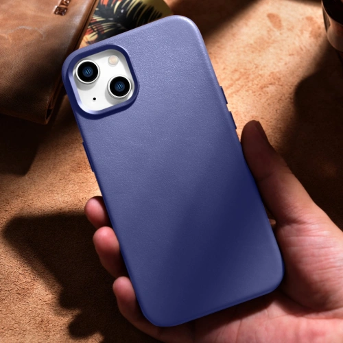 Kup Etui iCarer Case Leather MagSafe Apple iPhone 14 Plus / 15 Plus jasnofioletowy - ICR481 - {ean13} - Sklep Home Screen