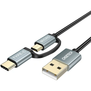 Buy Choetech XAC-0012-101BK 2in1 USB-A/USB-C - microUSB Cable (black) - CHT24 - {ean13} - Home Screen Store Europe