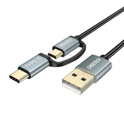 Kup Kabel Choetech XAC-0012-101BK 2in1 USB-A/USB-C - microUSB (černý) - CHT24 - {ean13} - Sklep Home Screen