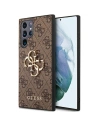 Guess GUHCS23L4GMGBR Samsung Galaxy S23 Ultra brown hardcase 4G Big Metal Logo