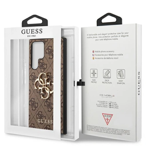 Kup Etui Guess GUHCS23L4GMGBR Samsung Galaxy S23 Ultra barna/brown hardcase 4G Big Metal Logo - GUE2382 - {ean13} - Sklep Home Screen