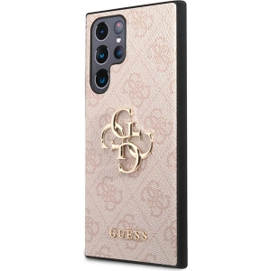 Etui Guess GUHCS23L4GMGPI Samsung Galaxy S23 Ultra różowy/pink hardcase 4G Big Metal Logo