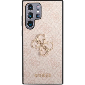 Etui Guess GUHCS23L4GMGPI Samsung Galaxy S23 Ultra różowy/pink hardcase 4G Big Metal Logo