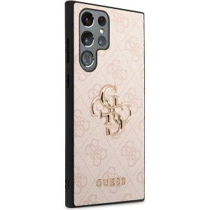 Etui Guess GUHCS23L4GMGPI Samsung Galaxy S23 Ultra różowy/pink hardcase 4G Big Metal Logo