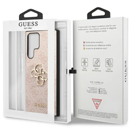 Kup Etui Guess GUHCS23L4GMGPI Samsung Galaxy S23 Ultra różowy/pink hardcase 4G Big Metal Logo - GUE2383 - {ean13} - Sklep Home Screen