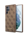 Etui Guess GUHCS23LG4GFBR Samsung Galaxy S23 Ultra brązowy/brown hard case 4G Metal Gold Logo