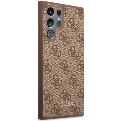 Kup Etui Guess GUHCS23LG4GFBR Samsung Galaxy S23 Ultra brązowy/brown hard case 4G Metal Gold Logo - GUE2384 - {ean13} - Sklep Home Screen