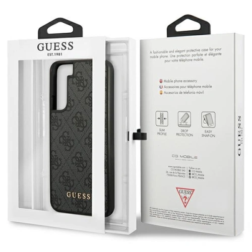 Kup Etui Guess GUHCS23SG4GFGR Samsung Galaxy S23 šedé/grey hardcase 4G Metal Gold Logo - GUE2386 - {ean13} - Sklep Home Screen