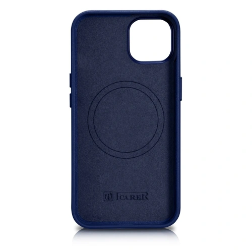 Kup Etui iCarer Case Leather MagSafe Apple iPhone 14 Plus / 15 Plus niebieski - ICR482 - {ean13} - Sklep Home Screen