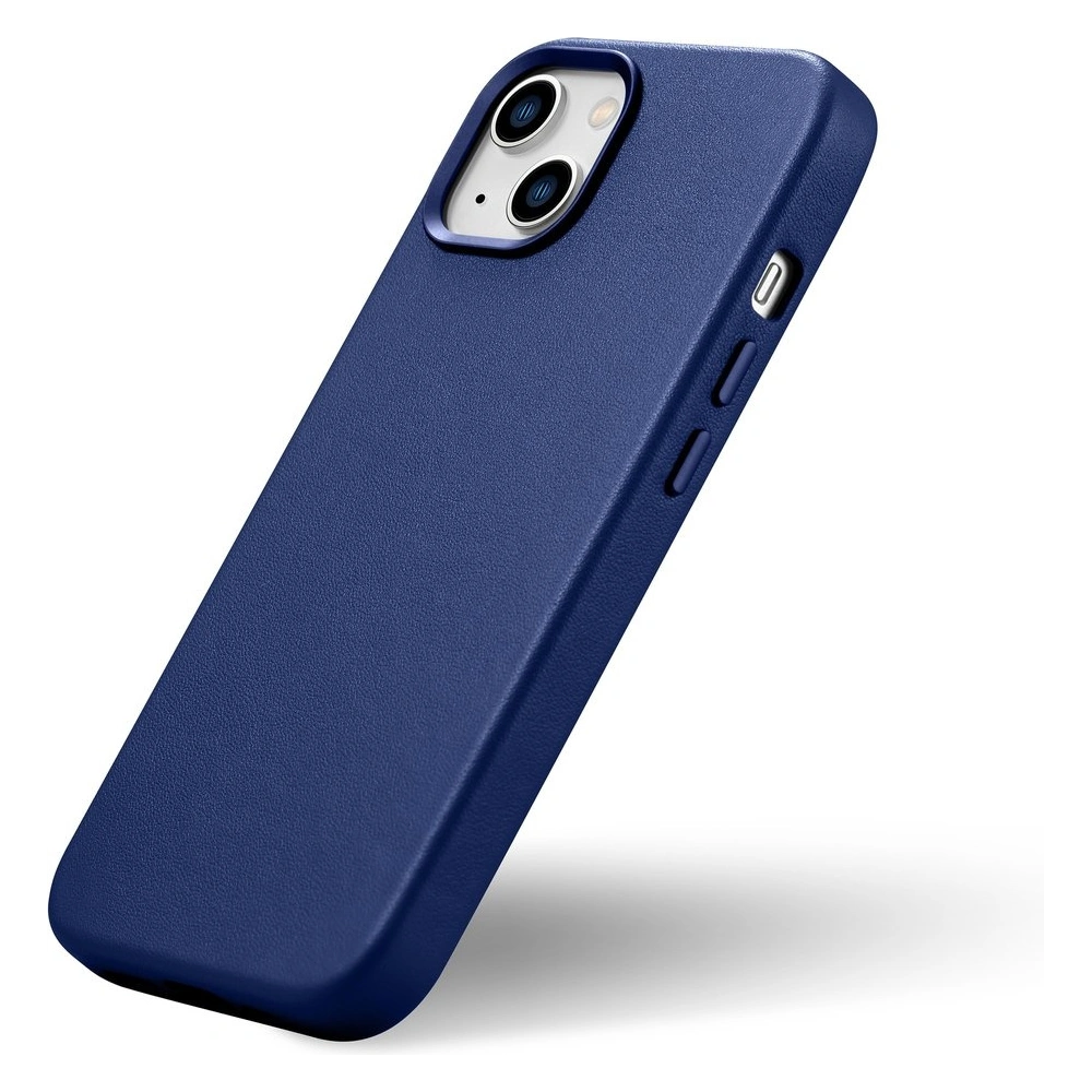 Etui iCarer Case Leather MagSafe Apple iPhone 14 Plus / 15 Plus niebieski