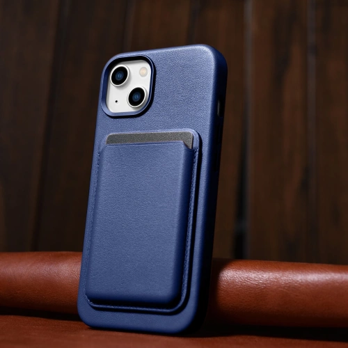 Kup Case iCarer Case Leder MagSafe Apple iPhone 14 Plus / 15 Plus blau - ICR482 - {ean13} - Sklep Home Screen