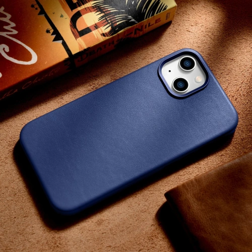 Kup Case iCarer Case Leder MagSafe Apple iPhone 14 Plus / 15 Plus blau - ICR482 - {ean13} - Sklep Home Screen