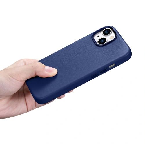 Kup Case iCarer Case Leder MagSafe Apple iPhone 14 Plus / 15 Plus blau - ICR482 - {ean13} - Sklep Home Screen