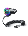 Joyroom Car Charger 3in1 17W + Lightning cable 1.5m black (JR-CL25)