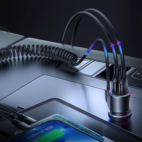 Buy Joyroom Car Charger 3in1 17W + Lightning cable 1.5m black (JR-CL25) - JYR576 - {ean13} - Home Screen Store Europe