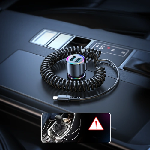 Kup Încărcător auto Joyroom 3in1 17W + cablu Lightning 1.5m negru (JR-CL25) - JYR576 - {ean13} - Sklep Home Screen