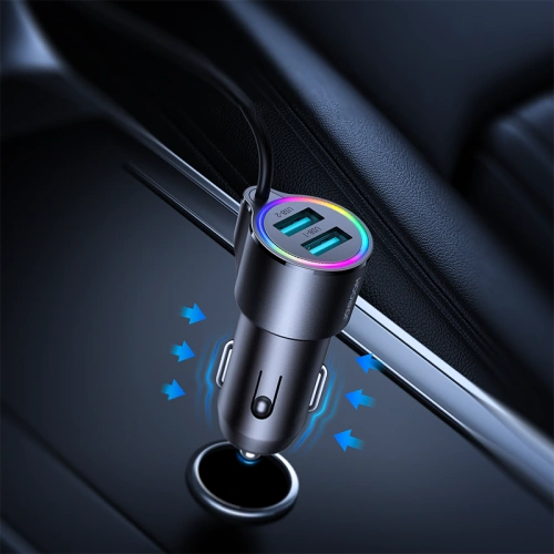 Buy Joyroom Car Charger 3in1 17W + Lightning cable 1.5m black (JR-CL25) - JYR576 - {ean13} - Home Screen Store Europe