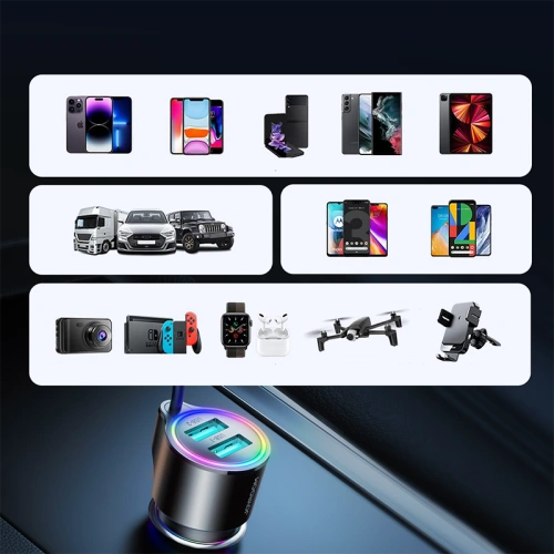 Kup Încărcător auto Joyroom 3in1 17W + cablu Lightning 1.5m negru (JR-CL25) - JYR576 - {ean13} - Sklep Home Screen