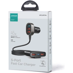 Buy Joyroom Car Charger 45W 5xUSB-A black (JR-CL03 Pro) - JYR577 - {ean13} - Home Screen Store Europe