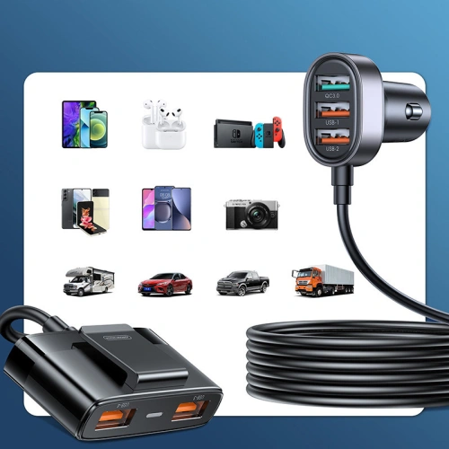 Kup Încărcător auto Joyroom 45W 5xUSB-A negru (JR-CL03 Pro) - JYR577 - {ean13} - Sklep Home Screen