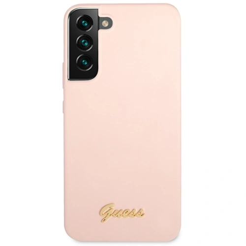 Buy Guess GUHCS23SLSLMGPP Samsung Galaxy S23 pink hardcase Silicone Script Metal Logo - GUE2388 - {ean13} - Home Screen Store Europe