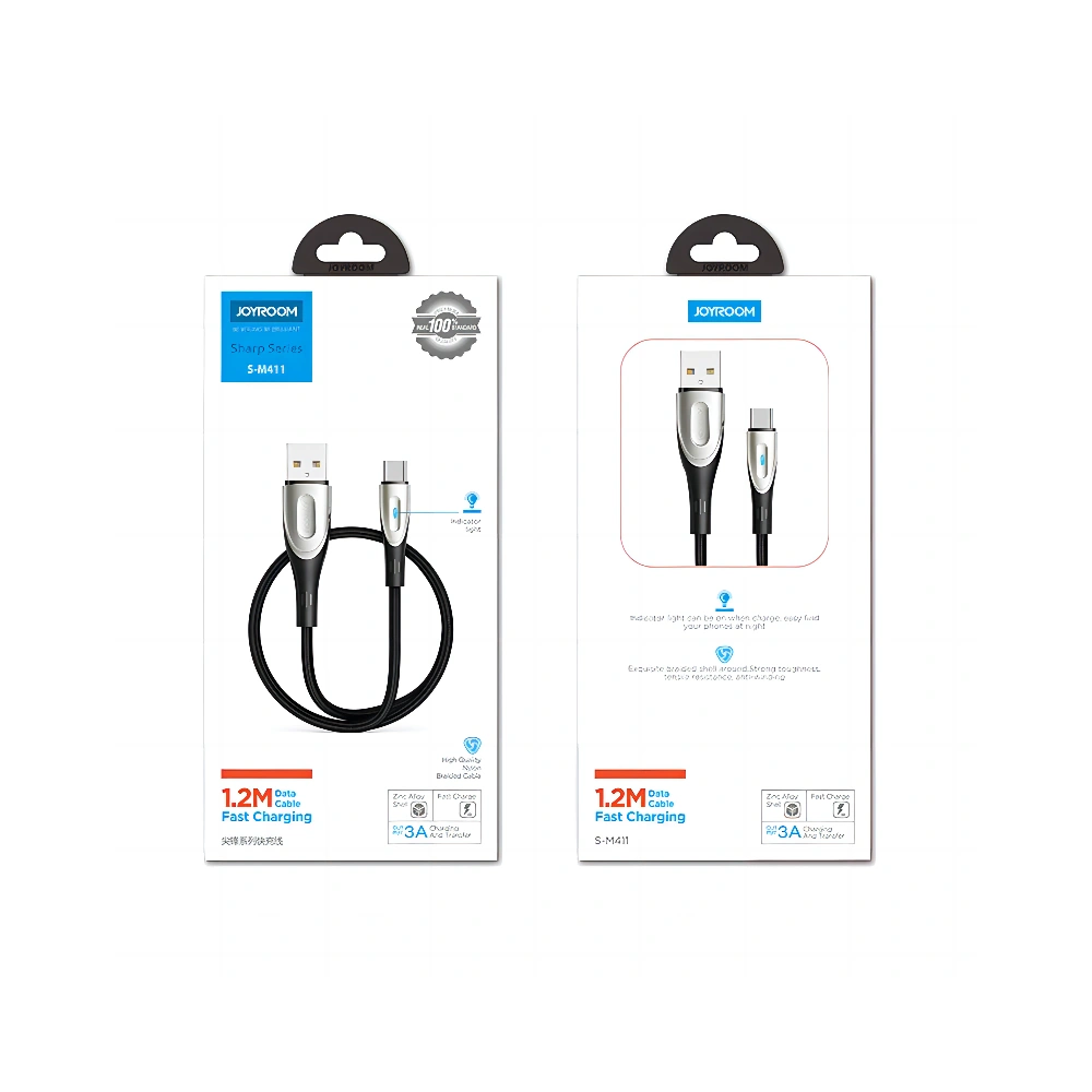 Kabel Joyroom Sharp Series USB-A/USB-C 3A 2m czarny (S-M411)