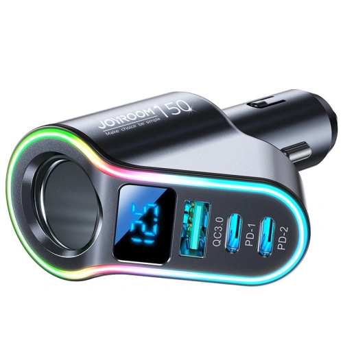 Kup Autonabíječka Joyroom 4w1 USB-A QC 3.0/2xUSB-C PD 150W černá (JR-CL21) - JYR590 - {ean13} - Sklep Home Screen