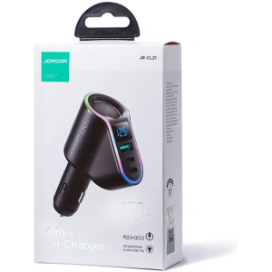Buy Joyroom Car Charger 4w1 USB-A QC 3.0/2xUSB-C PD 150W black (JR-CL21) - JYR590 - {ean13} - Home Screen Store Europe