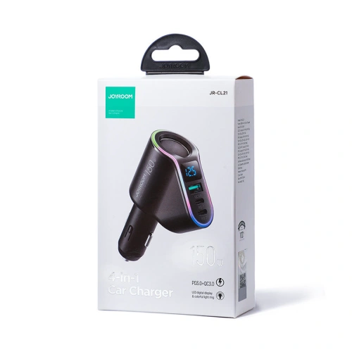 Kup Autonabíječka Joyroom 4w1 USB-A QC 3.0/2xUSB-C PD 150W černá (JR-CL21) - JYR590 - {ean13} - Sklep Home Screen