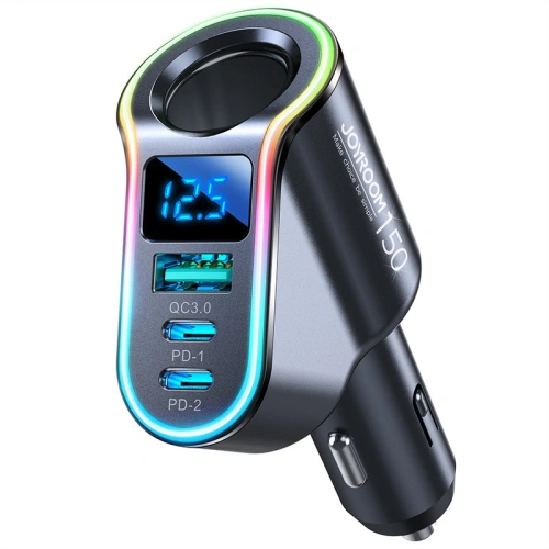 Kup Autonabíječka Joyroom 4w1 USB-A QC 3.0/2xUSB-C PD 150W černá (JR-CL21) - JYR590 - {ean13} - Sklep Home Screen