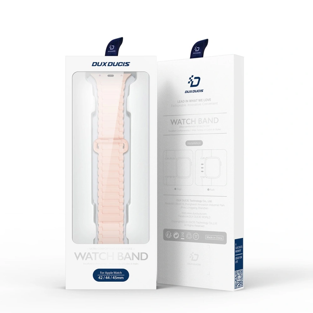 Pasek Dux Ducis Strap Armor Apple Watch 4/5/6/7/SE/8/9/10 40/41/42mm różowo-fioletowy
