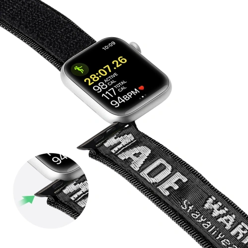 Kup Dux Ducis Strap Outdoor für Apple Watch 4/5/6/7/SE/8/9/Ultra 44/45/49mm schwarz-silber - DDS1597 - {ean13} - Sklep Home Screen