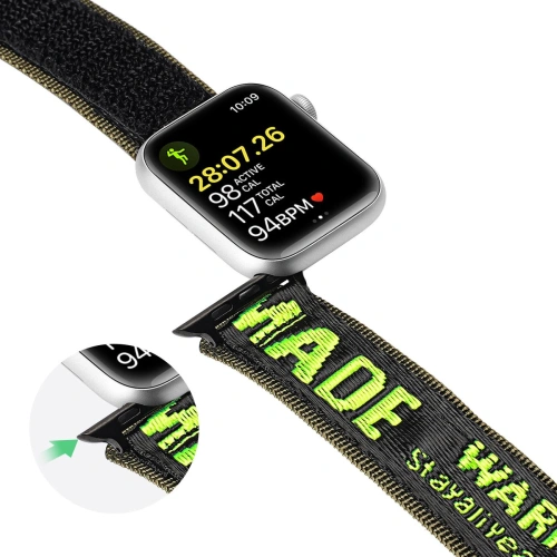 Kup Dux Ducis Strap Outdoor für Apple Watch 4/5/6/7/SE/8/9/Ultra 44/45/49mm schwarz-grün - DDS1599 - {ean13} - Sklep Home Screen