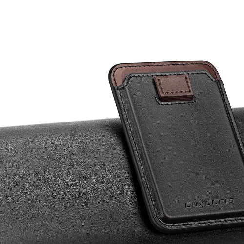 Kup Kapsa na karty Dux Ducis Magnetic Kožená peněženka MagSafe pro iPhone Anti-RFID černá - DDS1601 - {ean13} - Sklep Home Screen