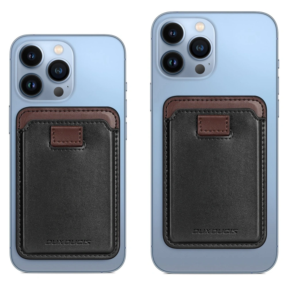 Kieszeń na karty Dux Ducis Magnetic Leather Wallet MagSafe do iPhone Anti-RFID czarne