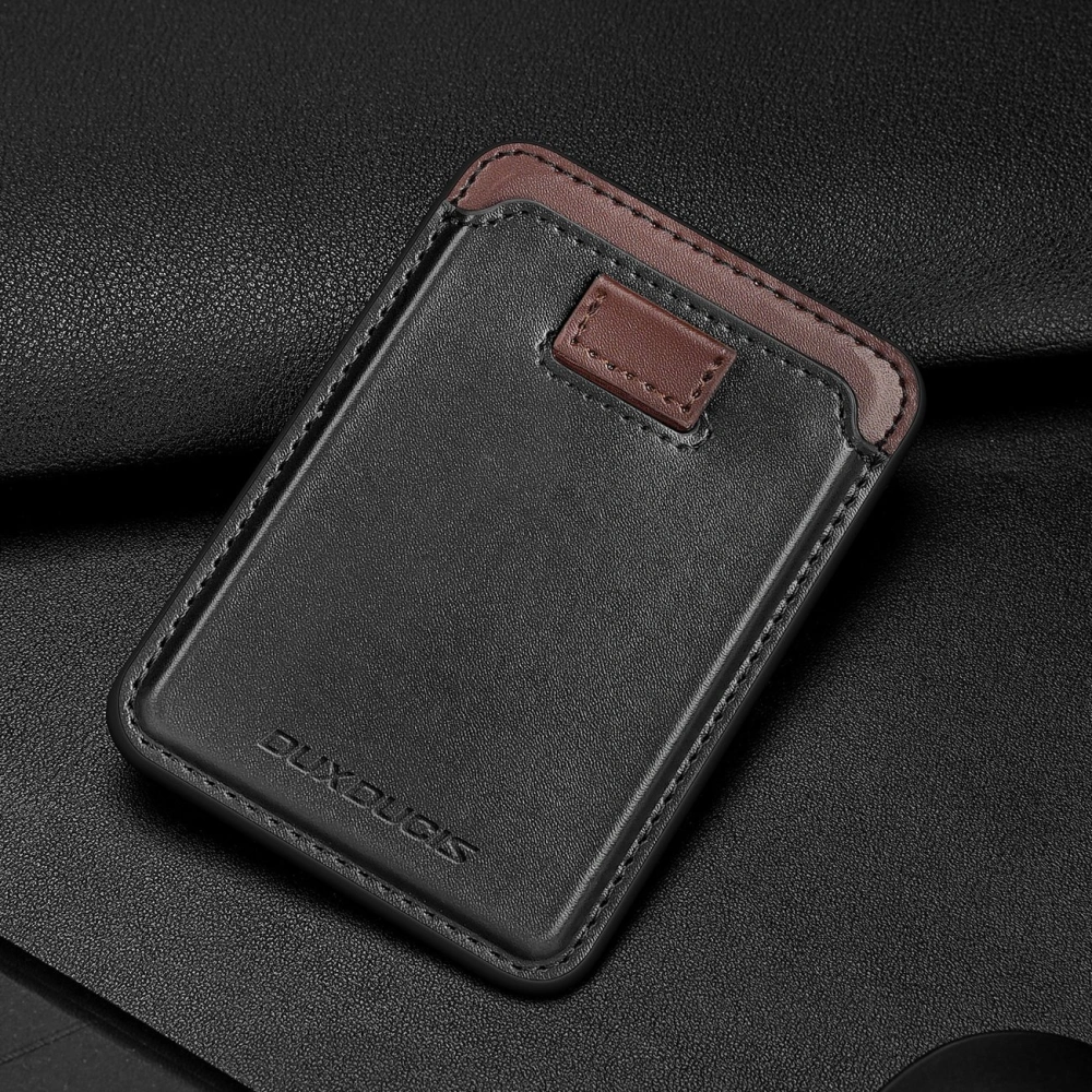 Kieszeń na karty Dux Ducis Magnetic Leather Wallet MagSafe do iPhone Anti-RFID czarne