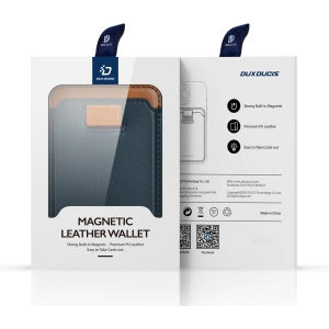 Kup Kapsa na karty Dux Ducis Magnetic kožená peněženka MagSafe pro iPhone Anti-RFID modrá - DDS1602 - {ean13} - Sklep Home Screen