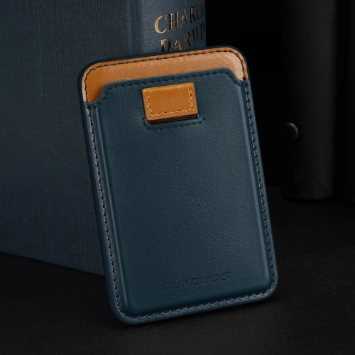 Kup Buzunar pentru carduri Dux Ducis Magnetic Leather Wallet MagSafe pentru iPhone Anti-RFID albastru - DDS1602 - {ean13} - Sklep Home Screen