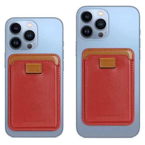Kup Kieszeń na karty Dux Ducis Magnetic Leather Wallet MagSafe do iPhone Anti-RFID czerwone - DDS1603 - {ean13} - Sklep Home Screen
