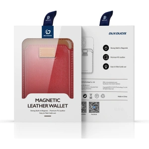 Kup Kapsa na karty Dux Ducis Magnetic Kožená peněženka MagSafe pro iPhone Anti-RFID červená - DDS1603 - {ean13} - Sklep Home Screen