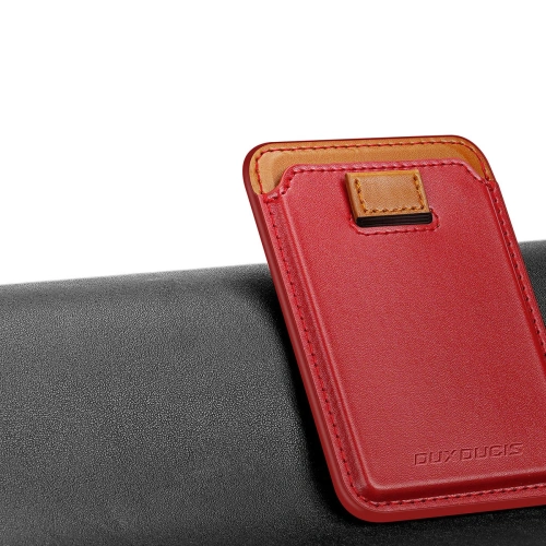 Kup Buzunar pentru carduri Dux Ducis Magnetic Leather Wallet MagSafe pentru iPhone Anti-RFID roșu - DDS1603 - {ean13} - Sklep Home Screen