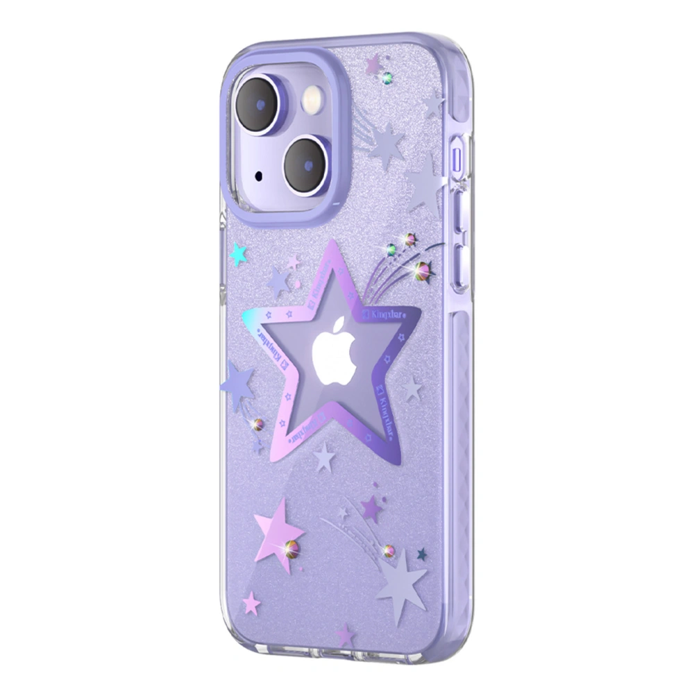 Etui Kingxbar Heart Star Apple iPhone 14 purple star