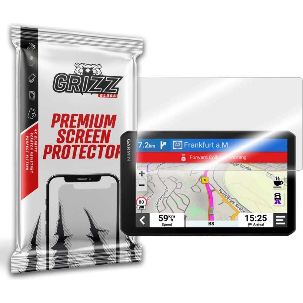 Szkło hybrydowe GrizzGlass HybridGlass do Garmin dezlCam LGV710